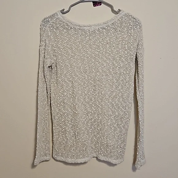 Aeropostale white and gold see through blouse. - Picture 6 of 6